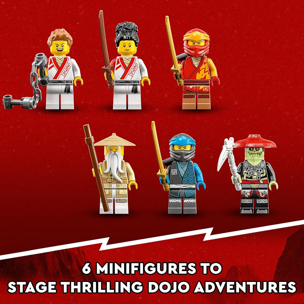 Creative Ninja Brick Box 71787, Toy Storage, Bricks to Build Dojo, Ninja Car, Motorbike, 6 Minifigures P461404
