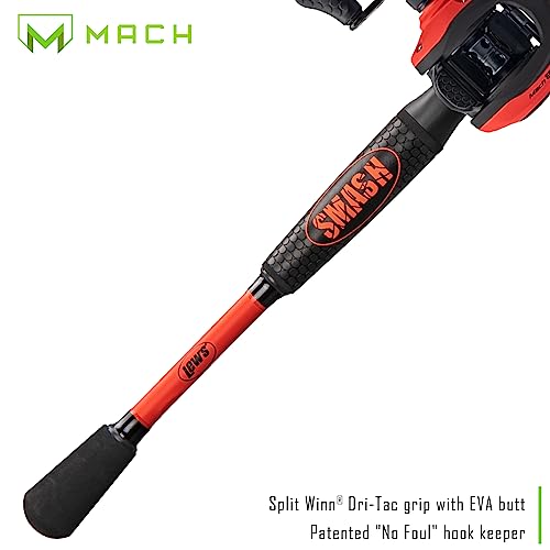 Fluorescent Red Baitcast Reel and Fishing Rod Combo B386348