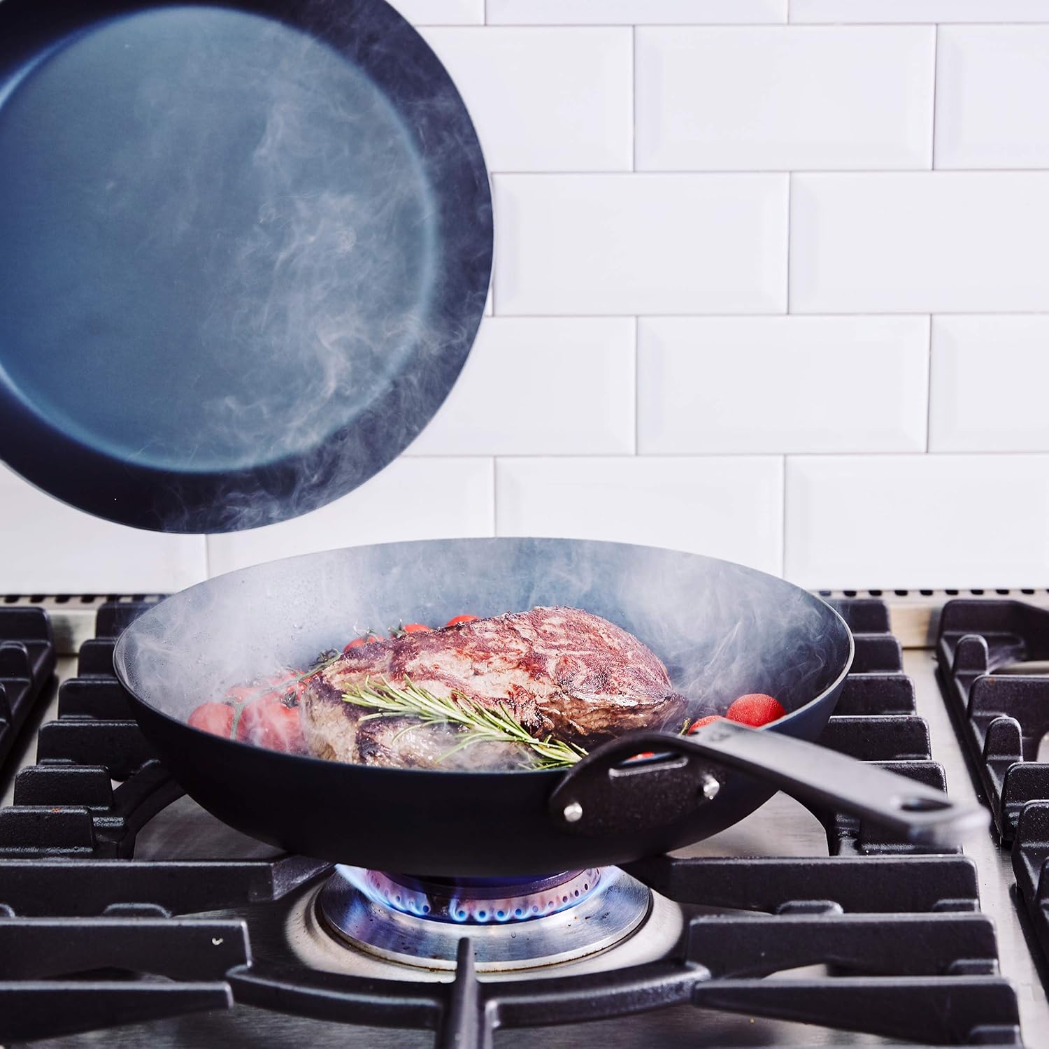 Black Steel Seasoned Carbon Steel Skillet, 12 P1729