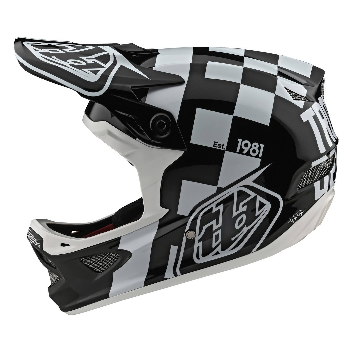 White-Black D3 Fiberlite Helmet - XL N230415