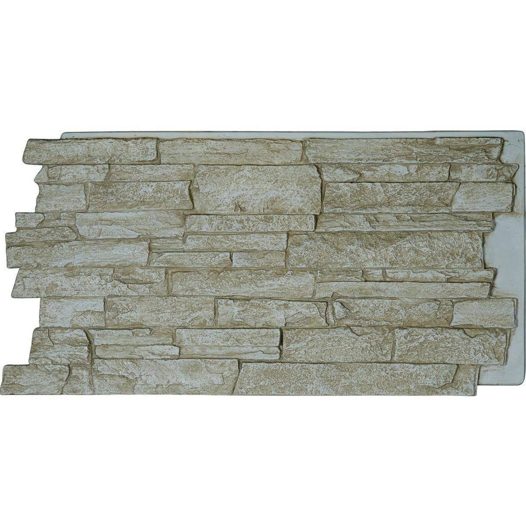 48 inch x 24 inch x 1 1/4 inch Stacked Stone Faux Stone Siding Panel D540