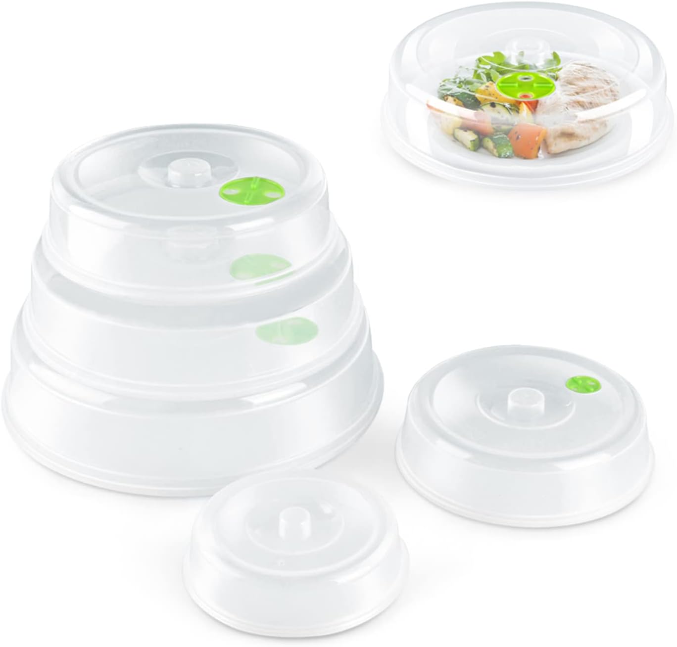 Set of 5 Green Microwave Covers S3665
