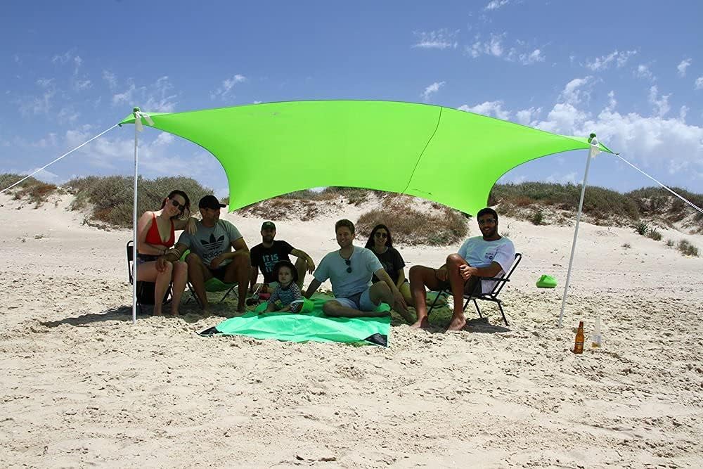 Lightweight UPF50+ Lycra Sun Shade Tent with Sandbag Anchors G4384