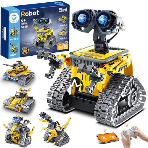 Blue 5in1 Robot Building Kit with 488 Pieces G4909