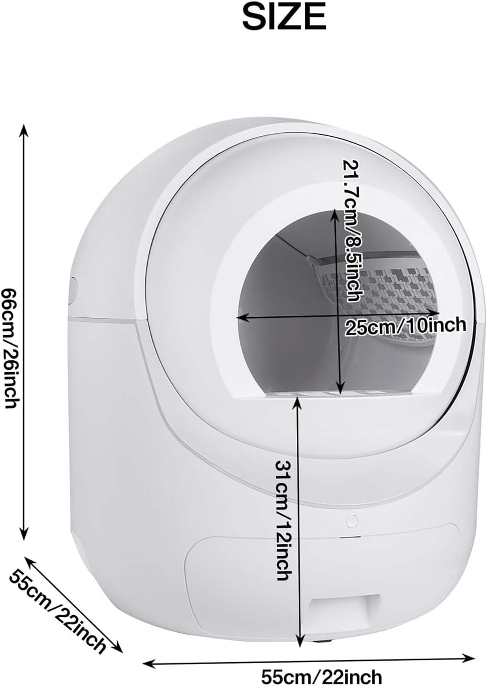 Automatic Self Cleaning Litter Box with Odor Removal and APP Control X806839