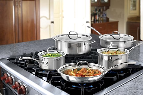 10 Piece Tri-Ply Stainless Steel Cookware Set A491