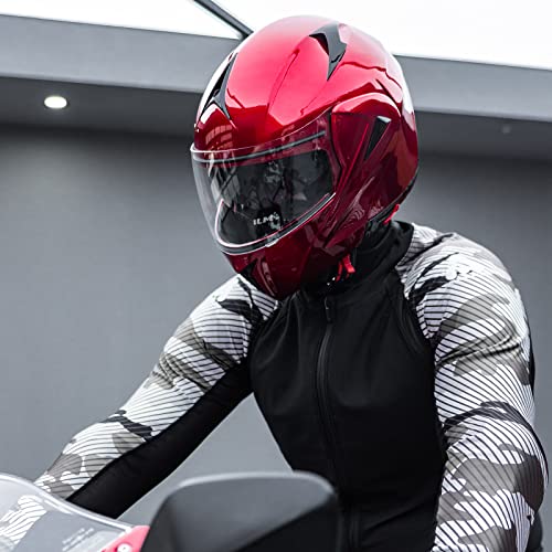 Modular Dual Visor Flip-up Full Face Motorcycle Helmet DOT C1965