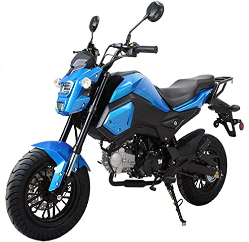 125cc Motorcycle Street Scooter Gas Bike with Big Headlights (Black) V763378
