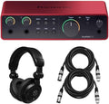 2x2 USB Audio Interface Bundle with Headphones and 2 XLR Cables S631