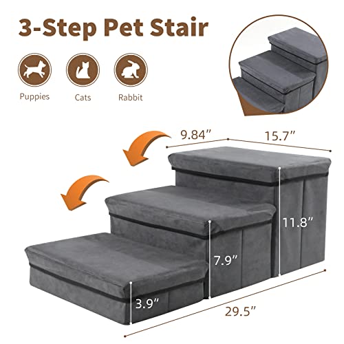 2-Tier Adjustable Pet Steps for Small Medium Dogs V55913