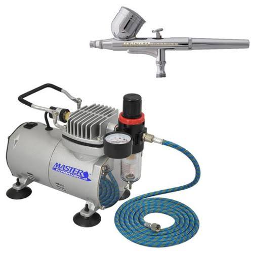 .3 Dual-Action Airbrush Kit Air Compressor X8084