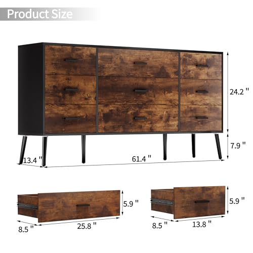 White 9 Drawer Antique Storage Dresser E497336