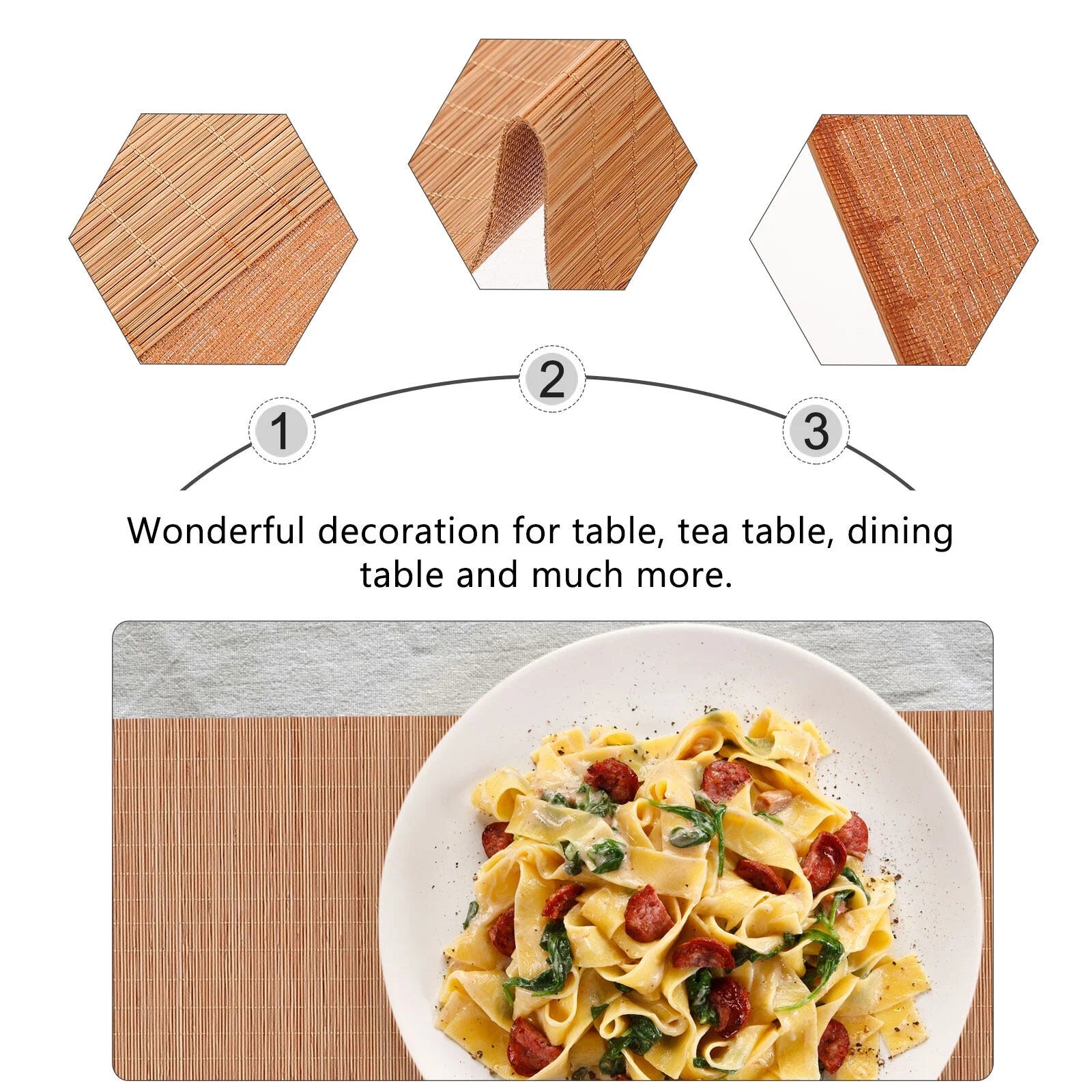 Bamboo Table Mat Runner 2Pcs C2743