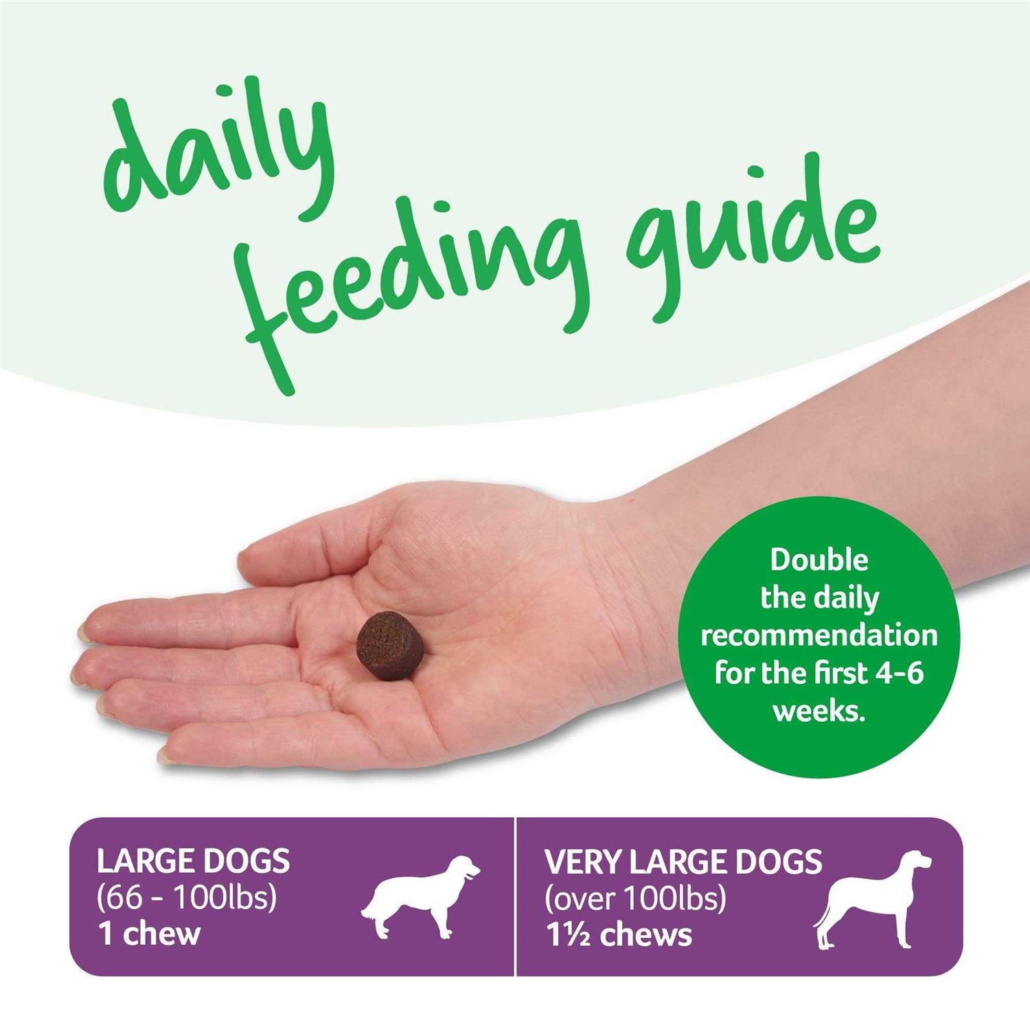 Daily Chews Hip and Joint Supplement for Large & X Large Dogs with Glucosamine C434