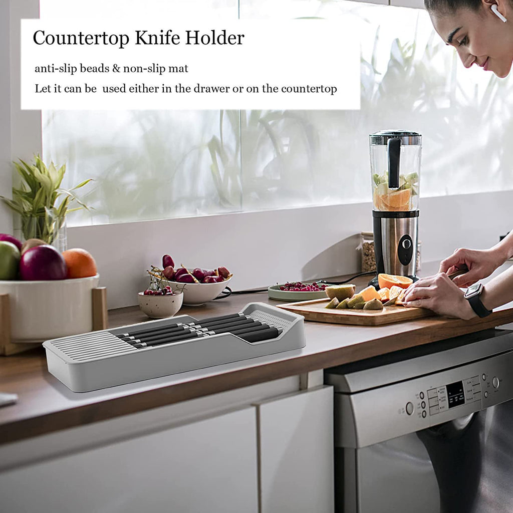 Plastic In Drawer Knife Block Holder for 11 Knives A2069