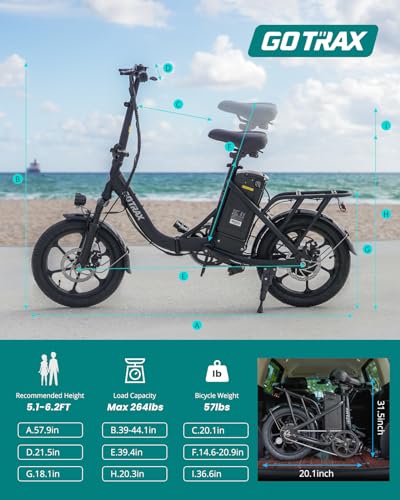 16" Folding Electric Bike with Removable Battery W6635