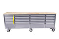 72 inch Mobile 15 Drawers Rolling Tool Chest with Wheels Lock Key Locking System Drawer Liners Stainless Steel N7971