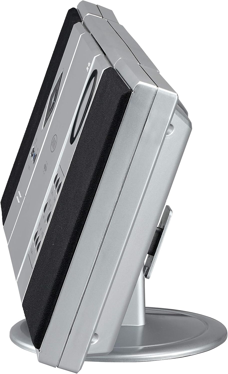 Silver Wall Mountable CD Music System with Speakers Pack of 2 K340
