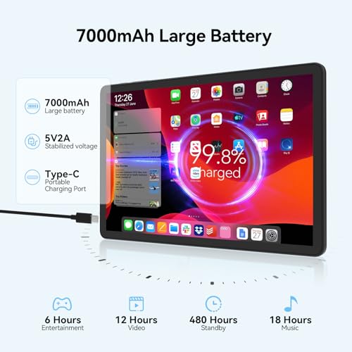 11 inch Android 14 Tablet, 128GB ROM 16GB RAM, 4G LTE, Octa-Core, 21MP Dual Camera, 1TB Expand, FHD Screen, 7000mAh B995901