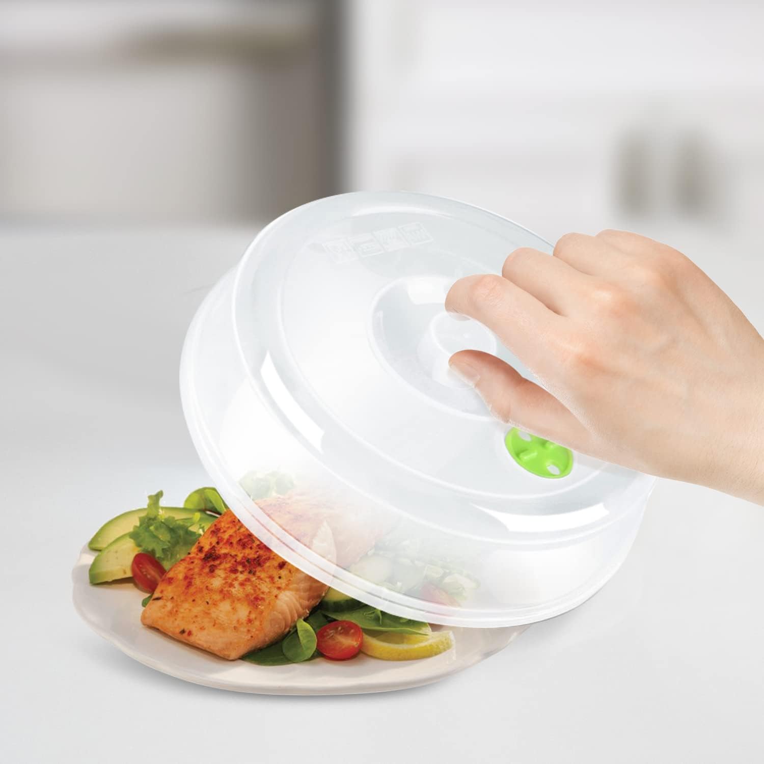 Set of 5 Green Microwave Covers S3665