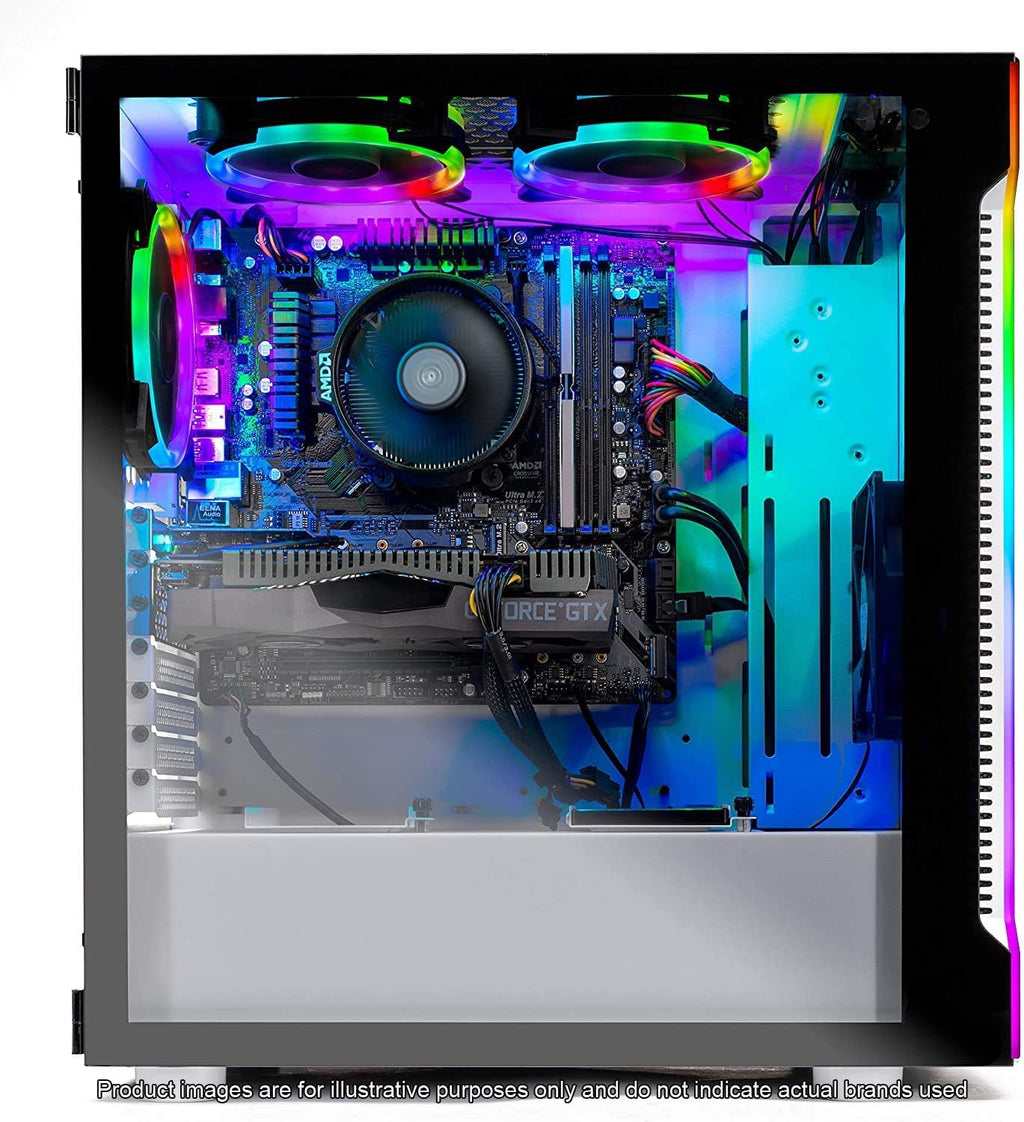 RYZEN 5 2600X 6-Core 3.6 GHz GTX 1660 6G 500GB SSD 16GB DDR4 3000MHz RGB Fans Windows 10 Home Gaming Desktop PC S72095