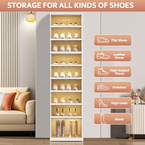 6 Tier 24 Pairs Foldable Plastic Shoe Cabinet Q501351