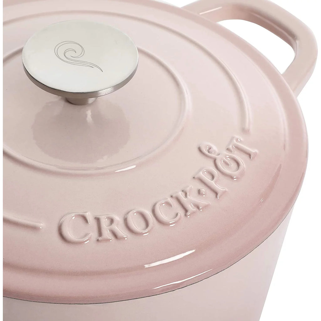 Blush Pink 5 Quart Enamel Cast Iron Dutch Oven R9738