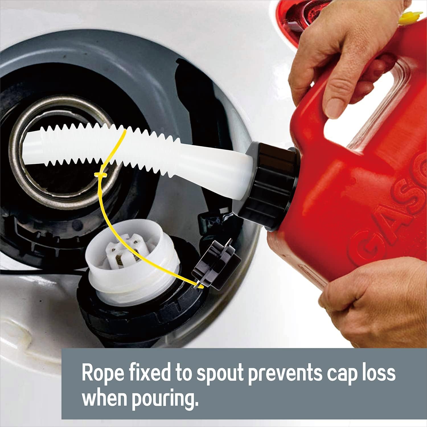 Replacement Gas Can Spout with Vent Cap for 1 2 5 Gallon White W3857