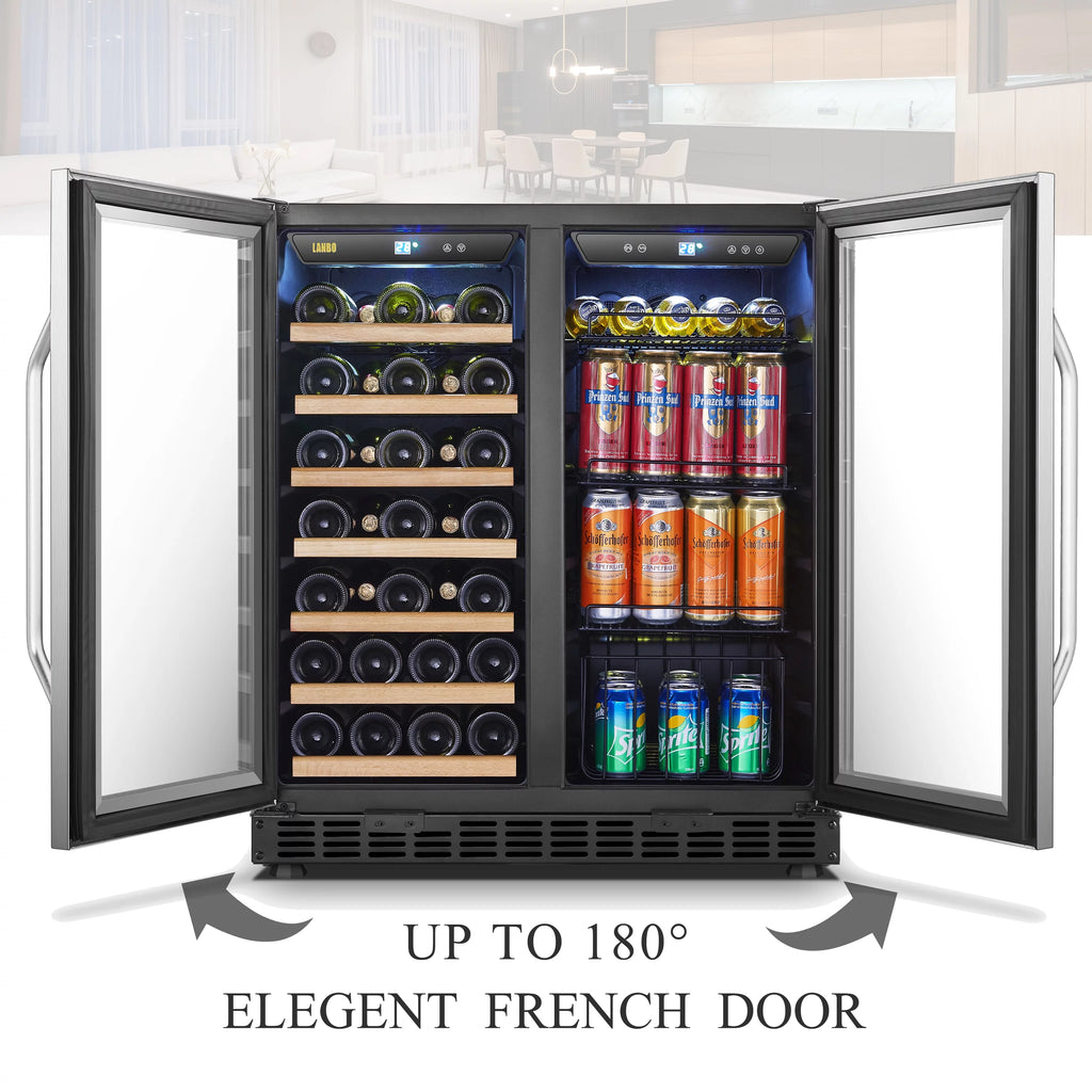 70 Can 33 Bottle Under Counter Dual Zone Wine Refrigerator 30 inch Width V667789