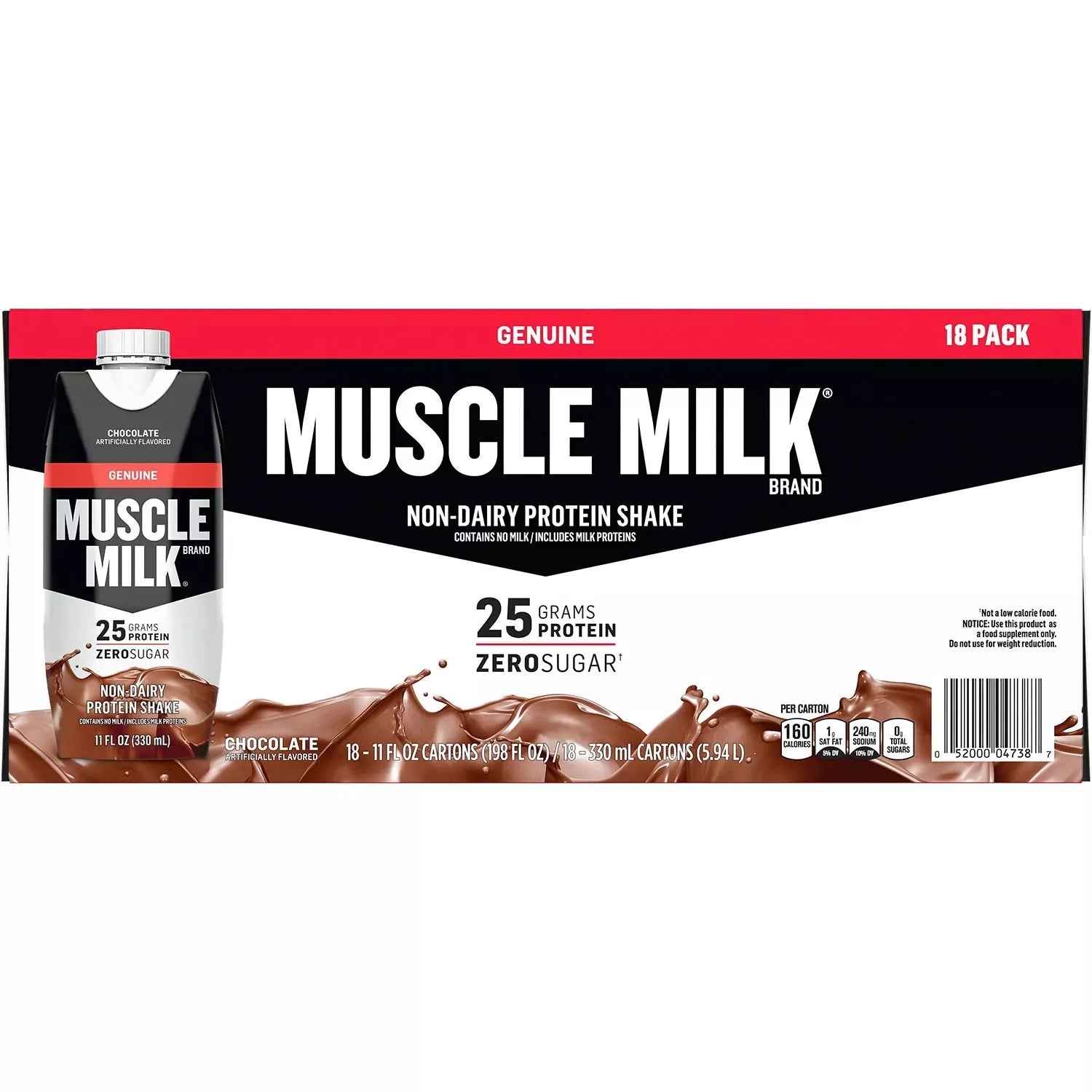 Chocolate Non-Dairy Protein Shake, 11 Fl Oz (18 Count) X1407