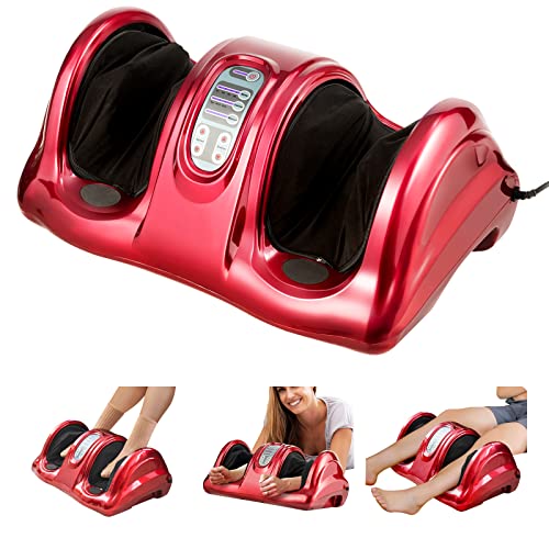 Burgundy Shiatsu Foot and Calf Massager Machine K686