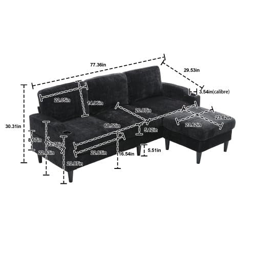 Beige Convertible L Shaped Sectional Sofa with Storage Ottoman Y79279