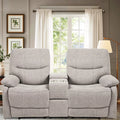 Fabric Double Reclining Loveseat with Console D429