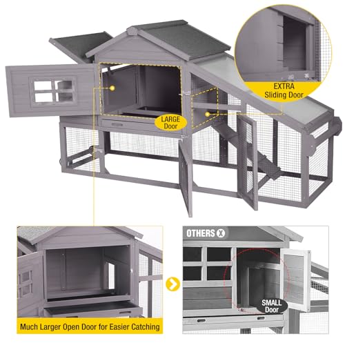 Large Mobile Chicken Coop with Wheels M50400