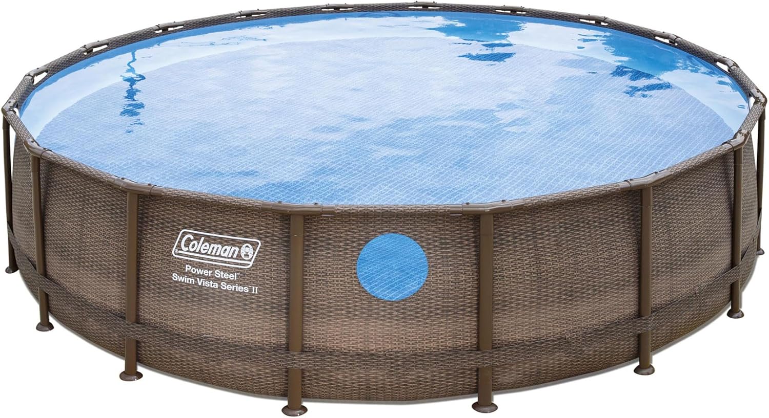Brown 18' x 48" Above Ground Swimming Pool Set with Filter Pump and Ladder E20937