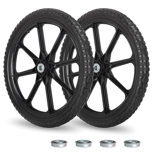 2 Pcs 20" Flat Free Tire and Wheel with 3/4" & 5/8" Bearing V48101