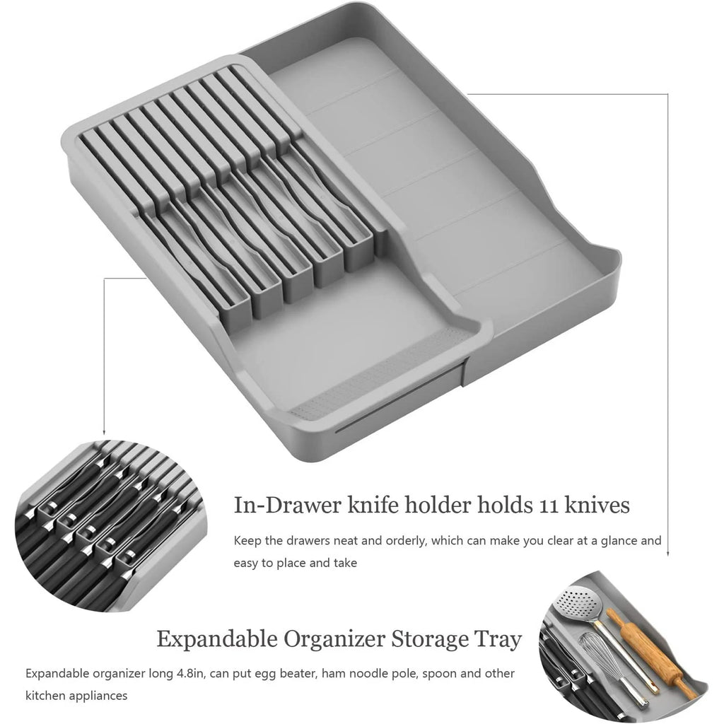 Plastic In Drawer Knife Block Holder for 11 Knives A2069