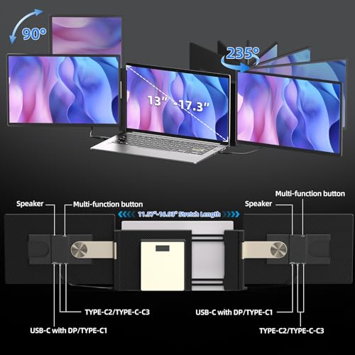 14" Dual Portable IPS FHD 1080P Monitor G789