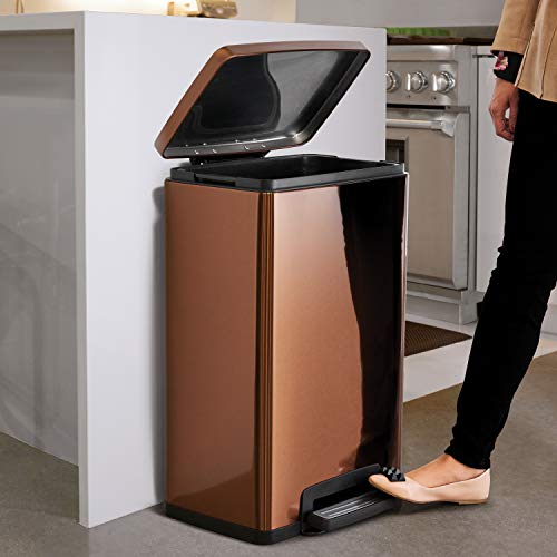 13 Gallon Stainless Steel Step Can E140
