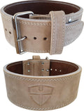 4 Inch 10mm Single Prong Powerlifting Belt Vegetable Tanned Leather Oat Medium X538852