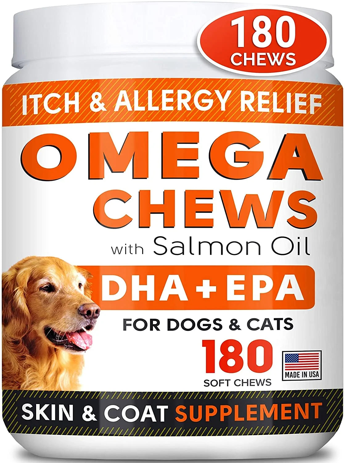 180 Chews Fish Oil Omega 3 Dog Treats F658919