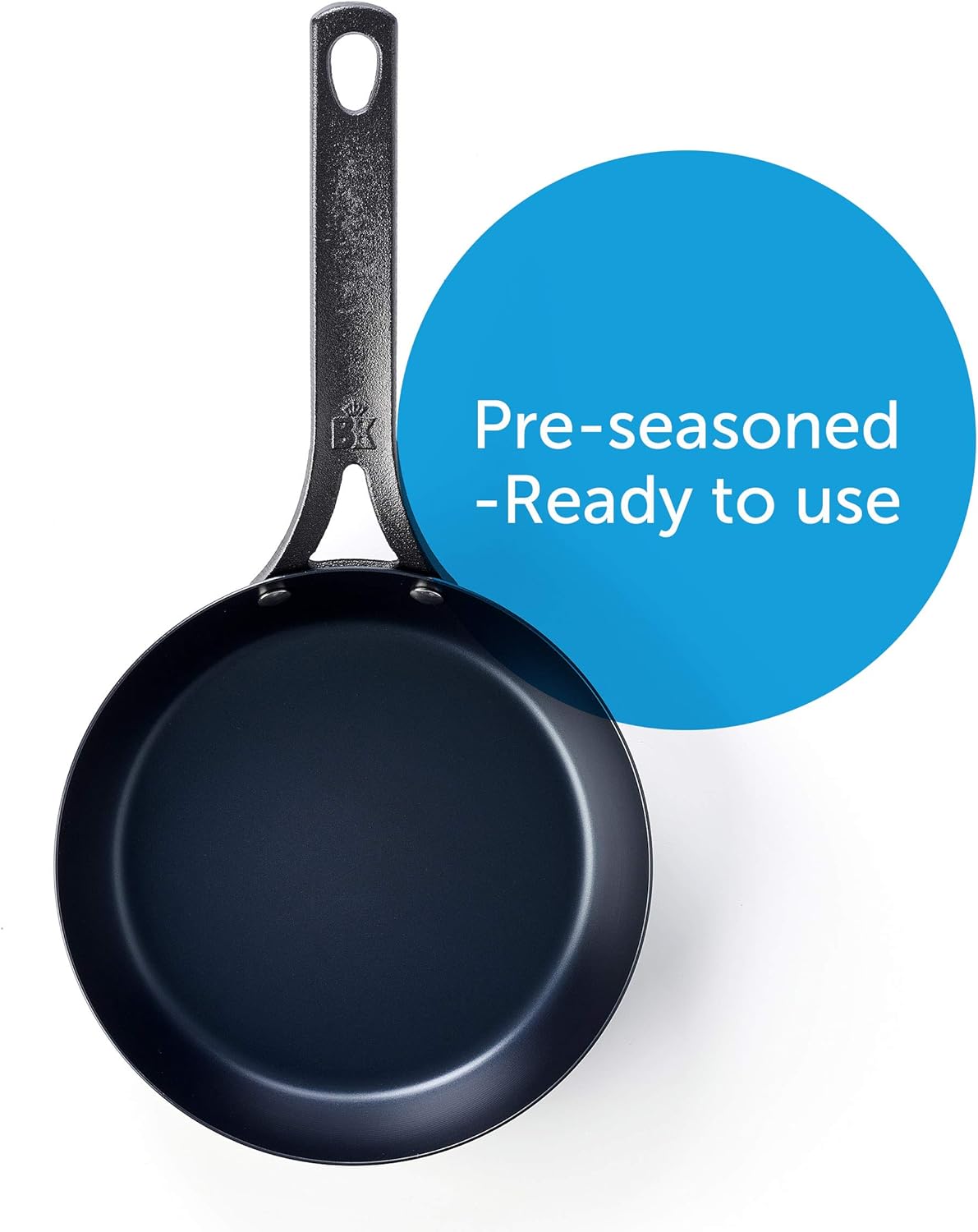 Black Steel Seasoned Carbon Steel Skillet, 12 P1729