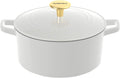 Enameled Cast Iron 7-Quart Round Covered Casserole O608