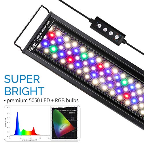 Advanced LED Aquarium Light with Timer, Full Spectrum Fish Tank Light for 24-30 in Planted Tank K172