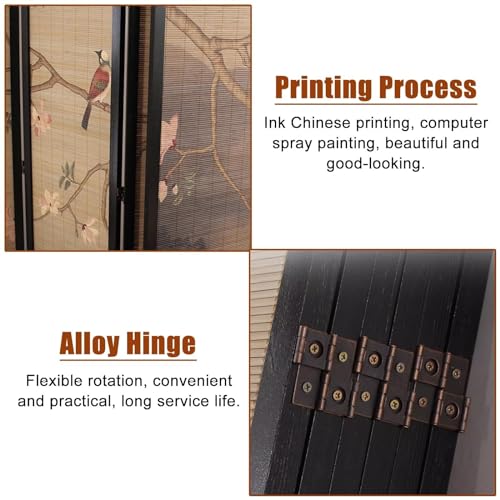 6 Panel Folding Privacy Screen Room Divider, 175cm Tall R12735
