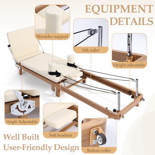 Adjustable Resistance Pilates Reformer with Jumpboard W725536