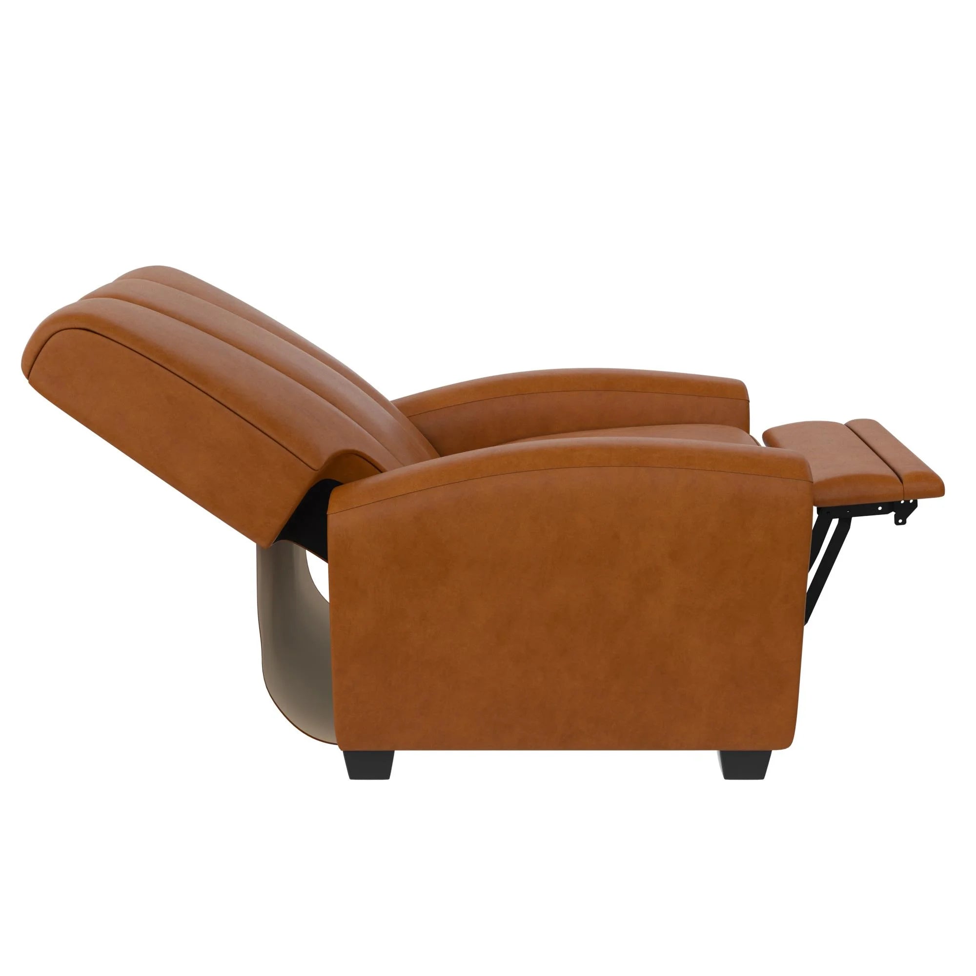Camel Faux Leather Pushback Recliner Chair S33862