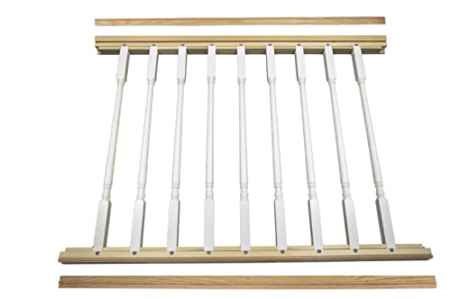Primed White Wood Colonial Stair Rail Section Kit (7 foot 6 inches) E652