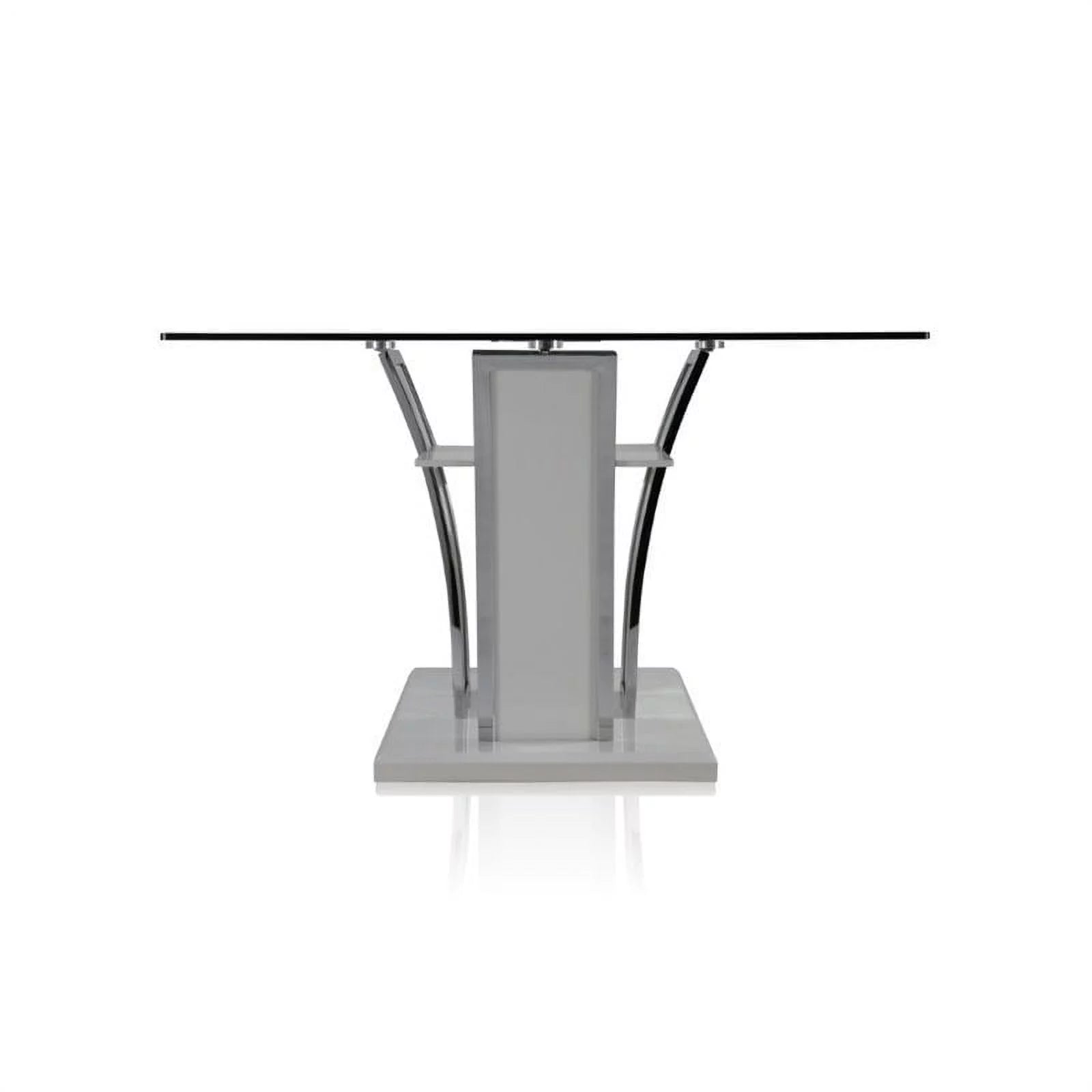 White Glass Top Dining Table E158