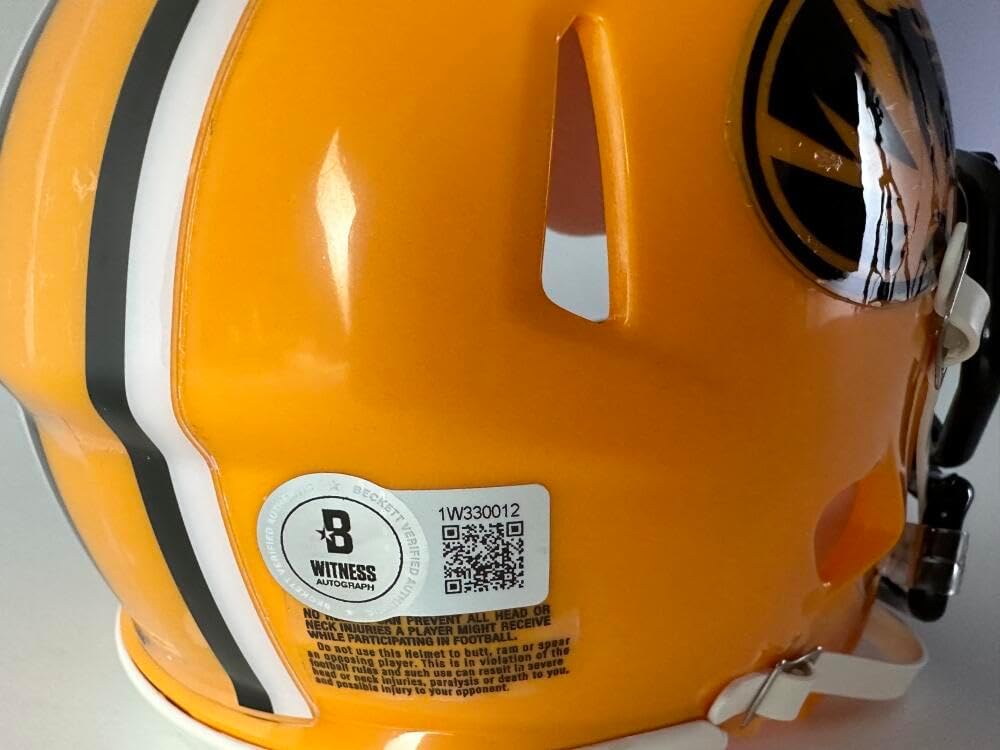 BRADY COOK SIGNED MISSOURI TIGERS ALTERNATE MINI HELMET AUTOGRAPH O3667